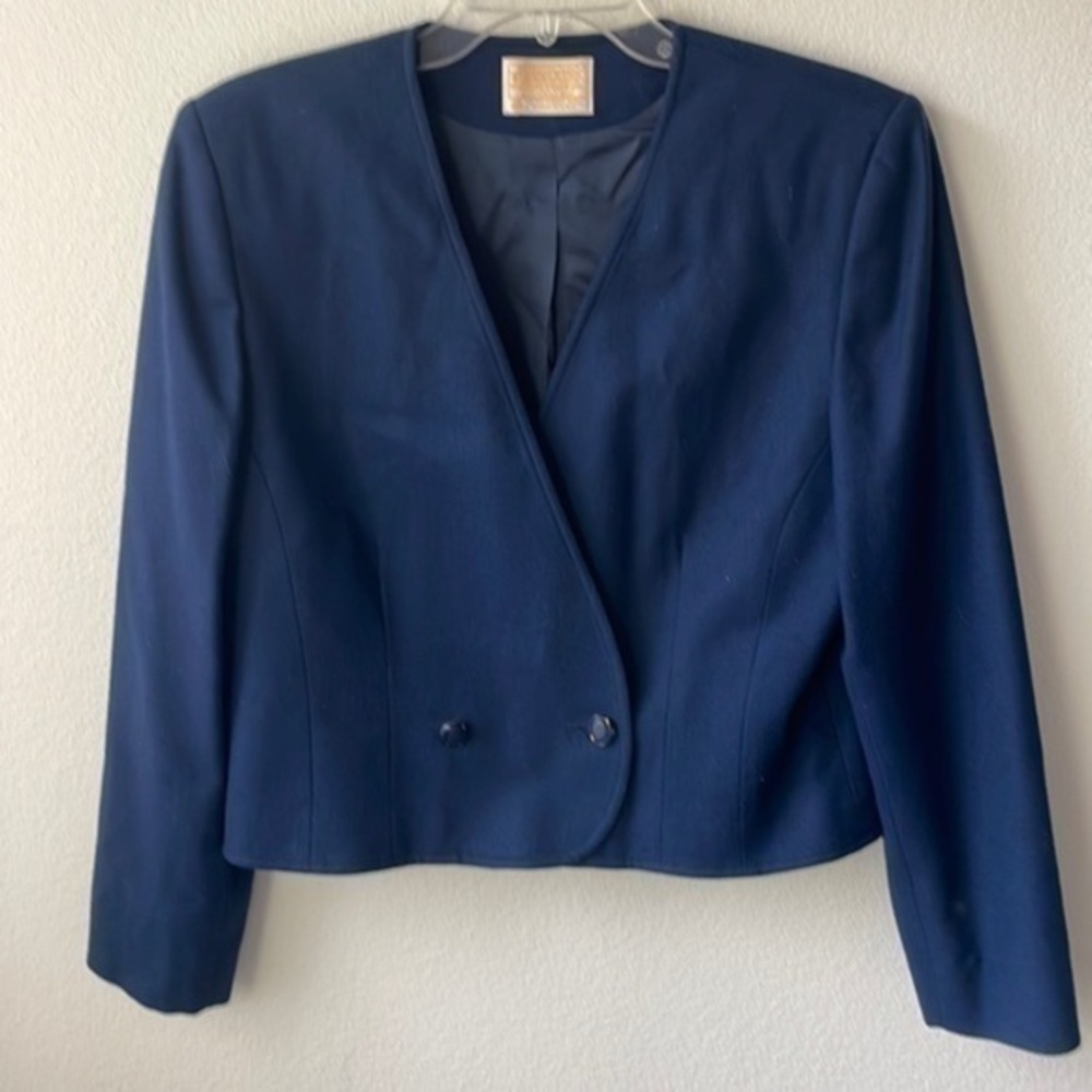 Pendleton jacket blazer Wool size 10 Navy Blue Vintage 2 button Riding Jacket